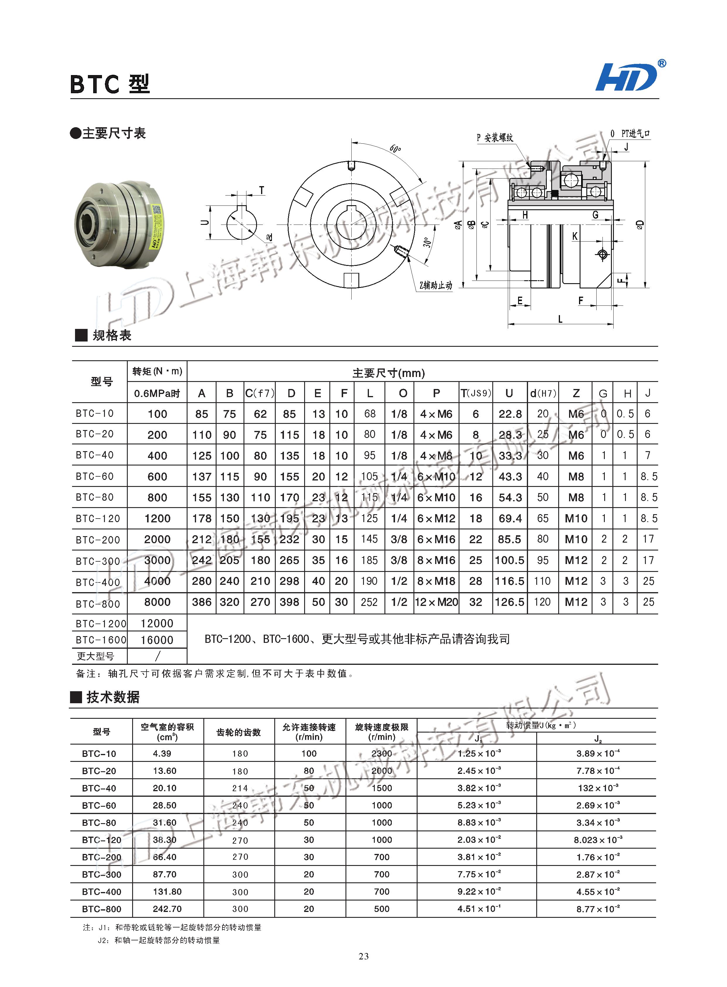 氣動齒式離合器