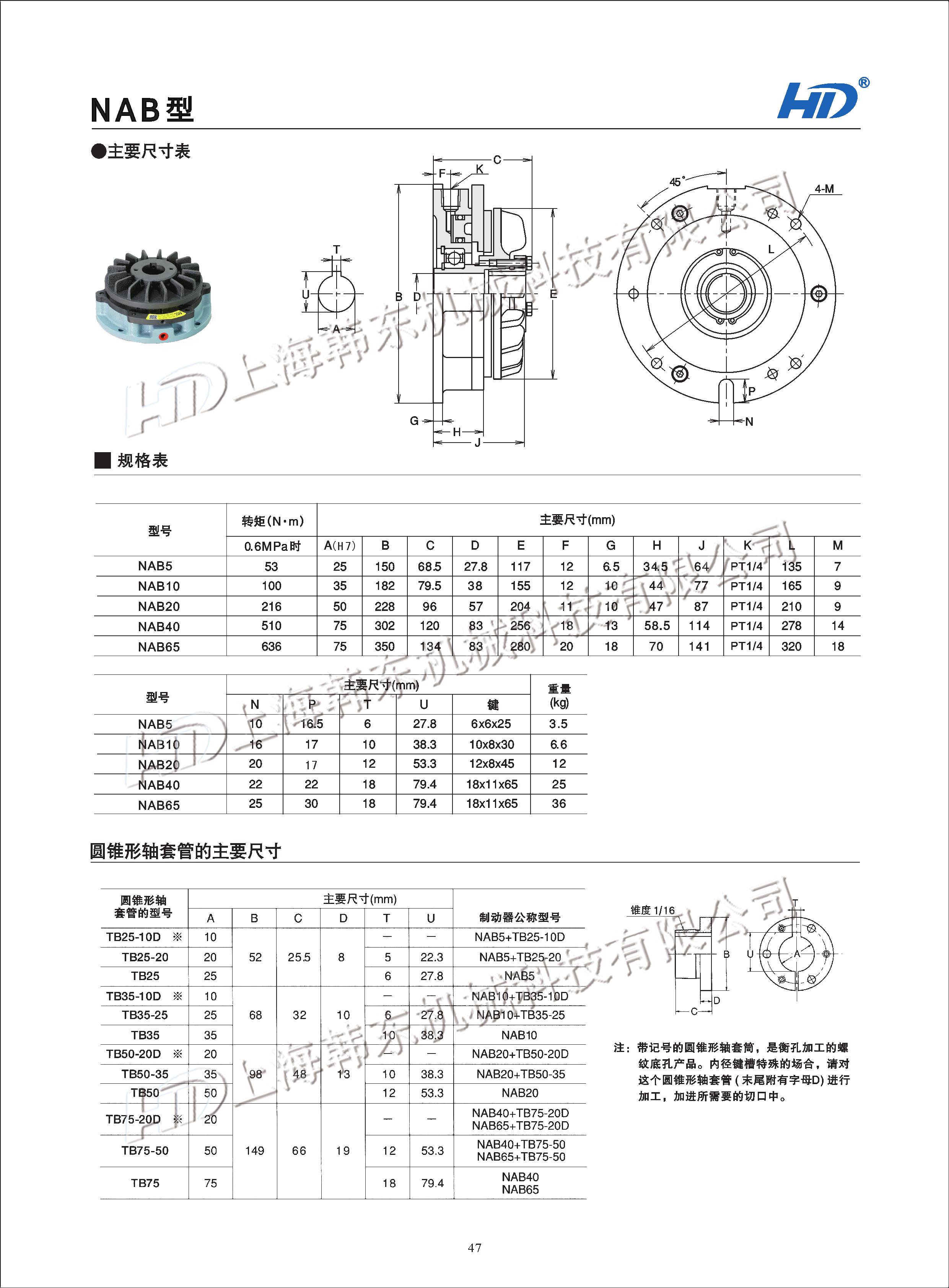 小型氣動剎車參數