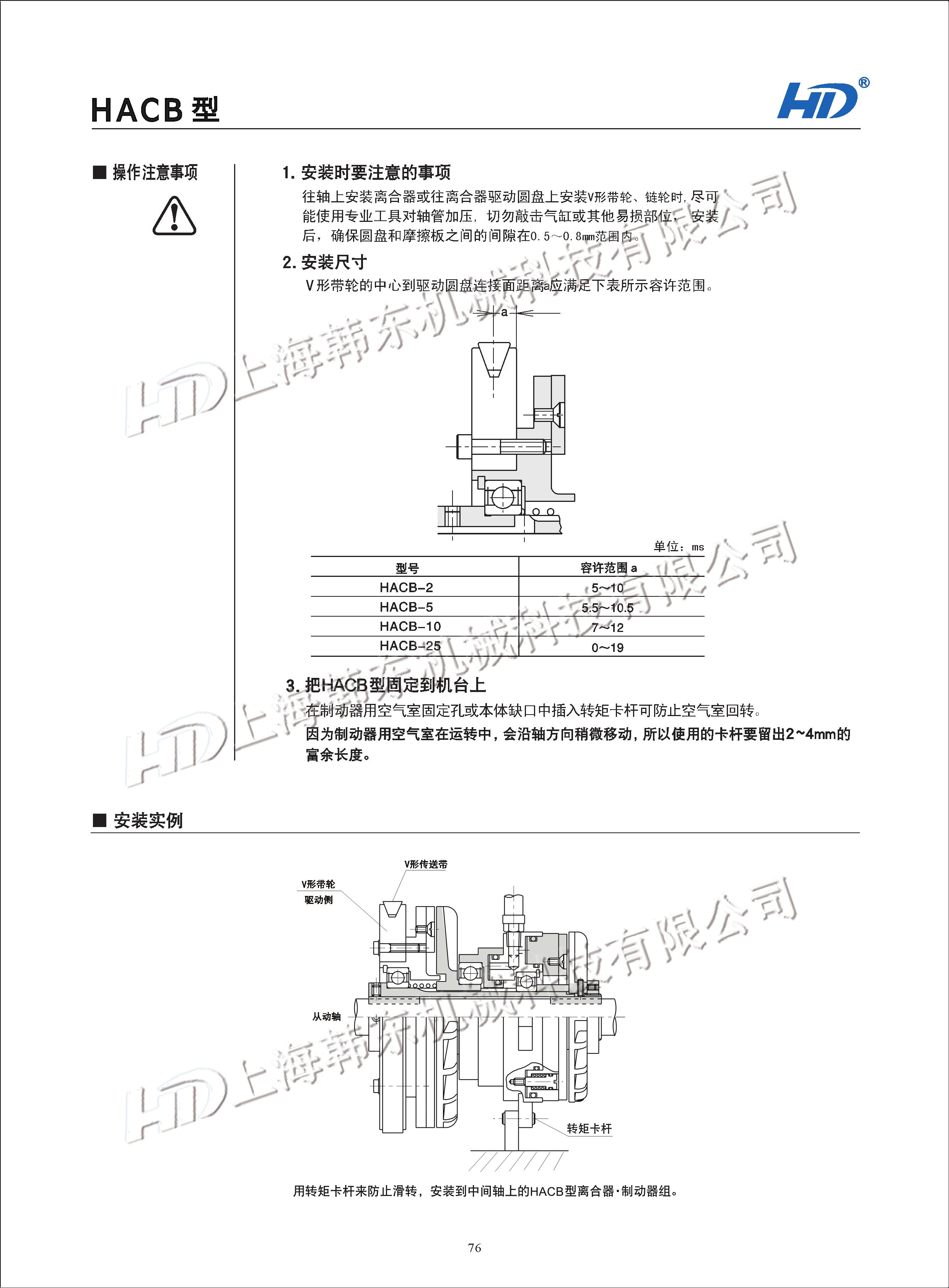 氣動離合制動器HACB