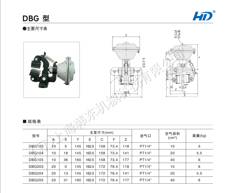 氣動蝶式制動器尺寸圖